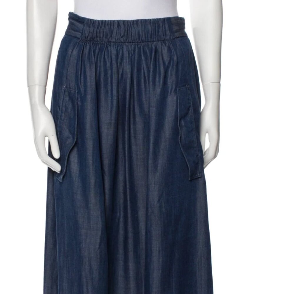 Ruffle Embellishment Midi Length Skirt